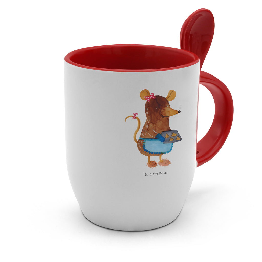 Tasse mit Löffel Maus Kekse Tasse, Kaffeetasse, Tassen, Tasse mit Spruch, Kaffeebecher, Tasse mit Löffel, Winter, Weihnachten, Weihnachtsdeko, Nikolaus, Advent, Heiligabend, Wintermotiv, Maus, Kekse, backen, Weihnachtskekse, Plätzchen, Weihnachtsbäckerei, Chaosqueen