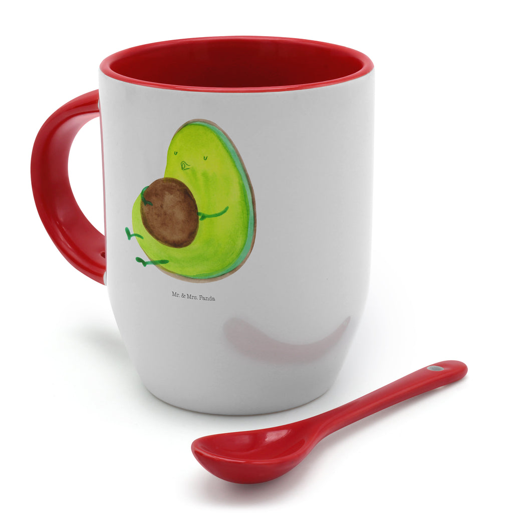 Tasse mit Löffel Avocado pfeift Tasse, Kaffeetasse, Tassen, Tasse mit Spruch, Kaffeebecher, Tasse mit Löffel, Avocado, Veggie, Vegan, Gesund, Diät, Abnehmen, Ernährung, dick sein, Pummelfee