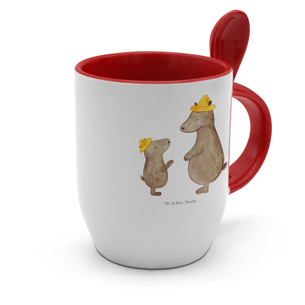 Tasse mit Löffel Bären mit Hut Tasse, Kaffeetasse, Tassen, Tasse mit Spruch, Kaffeebecher, Tasse mit Löffel, Familie, Vatertag, Muttertag, Bruder, Schwester, Mama, Papa, Oma, Opa, Bär, Bären, Vater, Papi, Paps, Dad, Daddy, Lieblingsmensch, Sohn, Söhne, Kind, Kinder, Vater-Sohn, Family, Vorbild