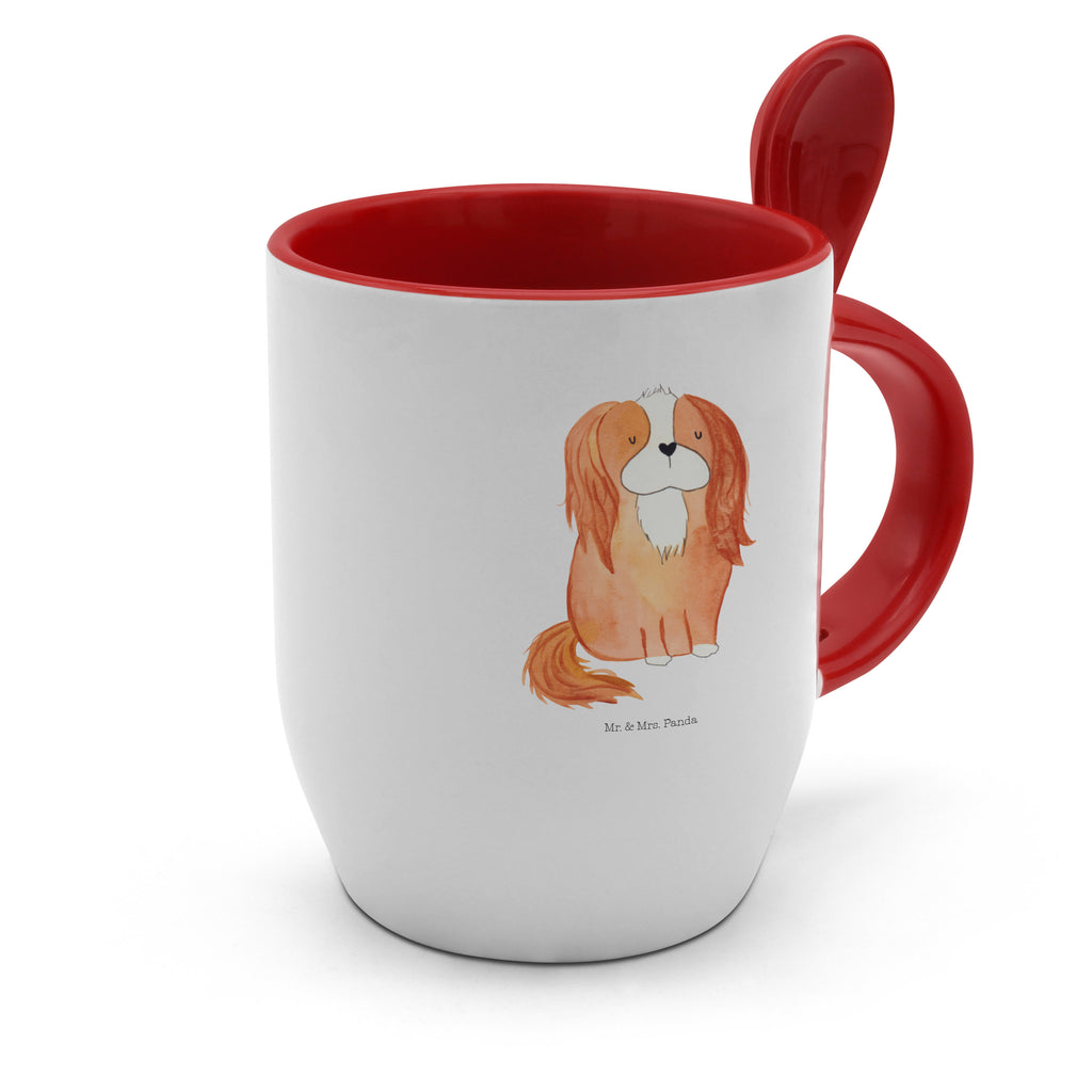 Tasse mit Löffel Cavalier King Charles Spaniel Tasse, Kaffeetasse, Tassen, Tasse mit Spruch, Kaffeebecher, Tasse mit Löffel, Hund, Hundemotiv, Haustier, Hunderasse, Tierliebhaber, Hundebesitzer, Sprüche, Cavalier King Charles Spaniel, Cockerspaniel, Spaniel, Spruch, schönster Hund