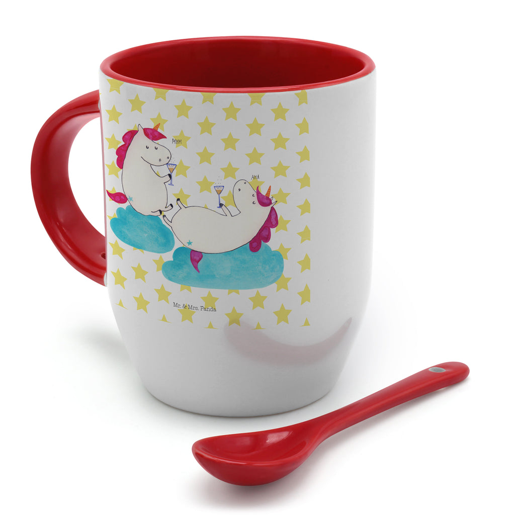 Tasse mit Löffel Einhörner Sekt Tasse, Kaffeetasse, Tassen, Tasse mit Spruch, Kaffeebecher, Tasse mit Löffel, Einhorn, Einhörner, Einhorn Deko, Pegasus, Unicorn, Freundinnen, Freundin, BFF, Sekt, Mädelsabend, Spaß, Party, Korken, Anstoßen, Beste