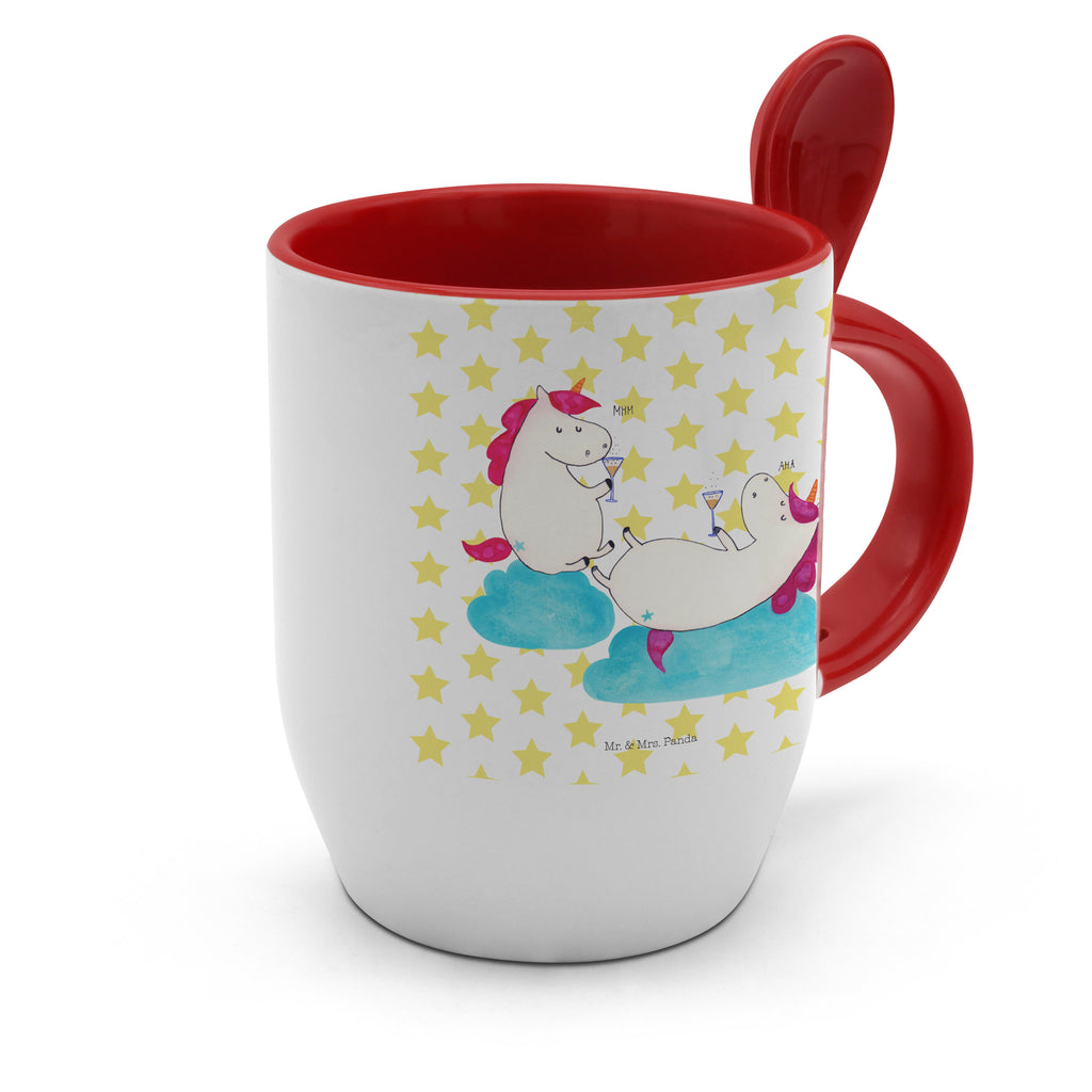 Tasse mit Löffel Einhörner Sekt Tasse, Kaffeetasse, Tassen, Tasse mit Spruch, Kaffeebecher, Tasse mit Löffel, Einhorn, Einhörner, Einhorn Deko, Pegasus, Unicorn, Freundinnen, Freundin, BFF, Sekt, Mädelsabend, Spaß, Party, Korken, Anstoßen, Beste