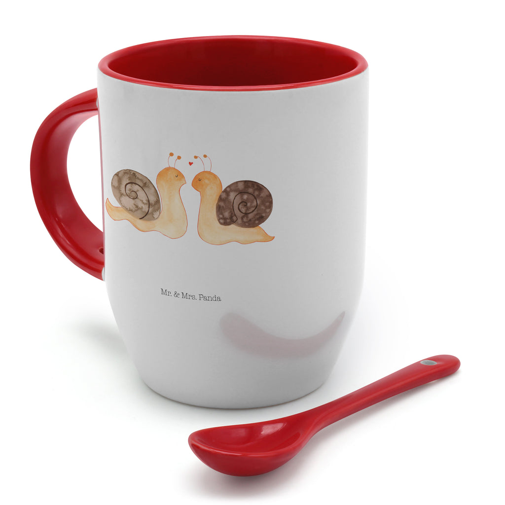 Tasse mit Löffel Schnecken Liebe Tasse, Kaffeetasse, Tassen, Tasse mit Spruch, Kaffeebecher, Tasse mit Löffel, Liebe, Partner, Freund, Freundin, Ehemann, Ehefrau, Heiraten, Verlobung, Heiratsantrag, Liebesgeschenk, Jahrestag, Hocheitstag