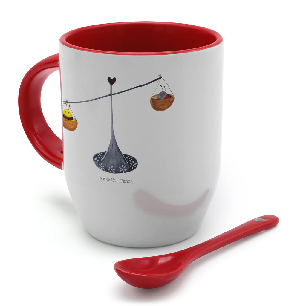 Tasse mit Löffel Sternzeichen Waage Tasse, Kaffeetasse, Tassen, Tasse mit Spruch, Kaffeebecher, Tasse mit Löffel, Tierkreiszeichen, Sternzeichen, Horoskop, Astrologie, Aszendent, Waage, Waage Geschenk, Waage Sternzeichen, Geschenk Oktober, Geschenk September, Geburtstag Oktober, Geburtstag September, Gleichgewicht, Marienkäfer, Hummel, Biene