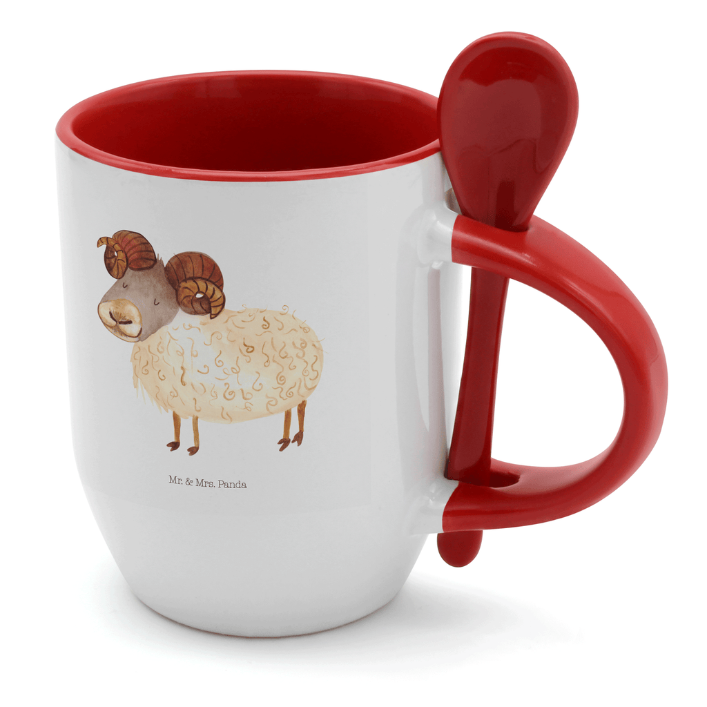Tasse mit Löffel Sternzeichen Widder Tasse, Kaffeetasse, Tassen, Tasse mit Spruch, Kaffeebecher, Tasse mit Löffel, Tierkreiszeichen, Sternzeichen, Horoskop, Astrologie, Aszendent, Widder Geschenk, Widder Sternzeichen, Geschenk März, Geschenk April, Geburtstag März, Geburtstag April, Bock, Schafbock
