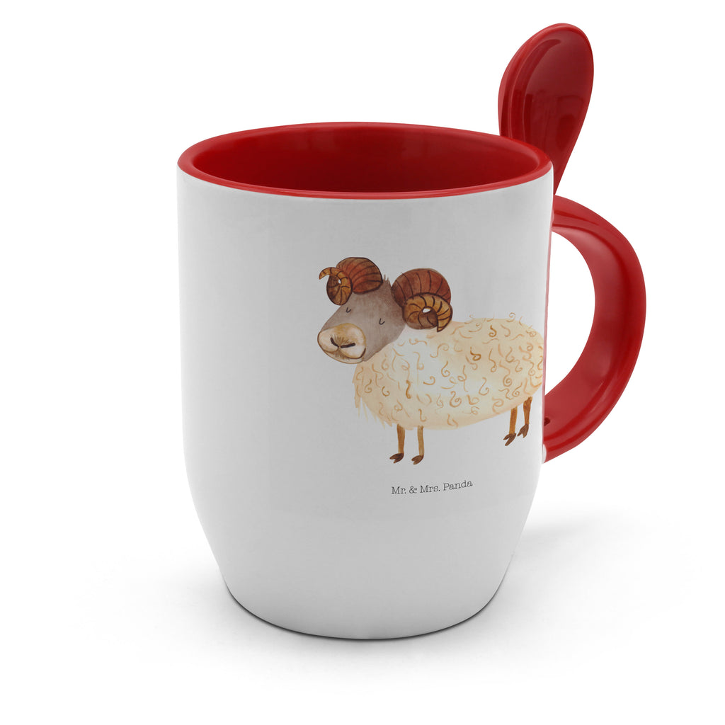 Tasse mit Löffel Sternzeichen Widder Tasse, Kaffeetasse, Tassen, Tasse mit Spruch, Kaffeebecher, Tasse mit Löffel, Tierkreiszeichen, Sternzeichen, Horoskop, Astrologie, Aszendent, Widder Geschenk, Widder Sternzeichen, Geschenk März, Geschenk April, Geburtstag März, Geburtstag April, Bock, Schafbock