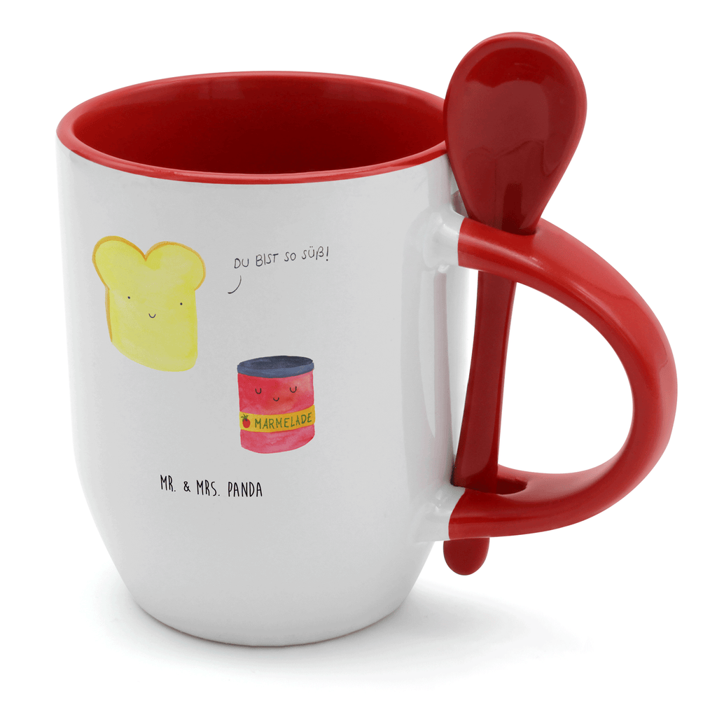 Tasse mit Löffel Toast & Marmelade Tasse, Kaffeetasse, Tassen, Tasse mit Spruch, Kaffeebecher, Tasse mit Löffel, Tiermotive, Gute Laune, lustige Sprüche, Tiere, Toast, Marmelade, Dreamteam, süße Postkarte, süß, Küche Deko, Küche Spruch, Frühstück Einladung, Brot, Toastbrot
