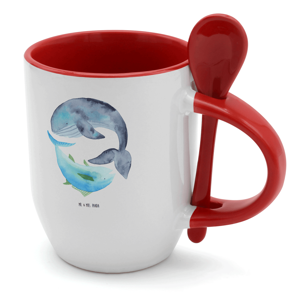 Tasse mit Löffel Walfisch & Thunfisch Tasse, Kaffeetasse, Tassen, Tasse mit Spruch, Kaffeebecher, Tasse mit Löffel, Tiermotive, Gute Laune, lustige Sprüche, Tiere, Wal, Wahl, Tunfisch, Wortwitz lustig, Spruch lustig, Flachwitz, Witz, Spruch des Tages, Flachwitz Geschenk