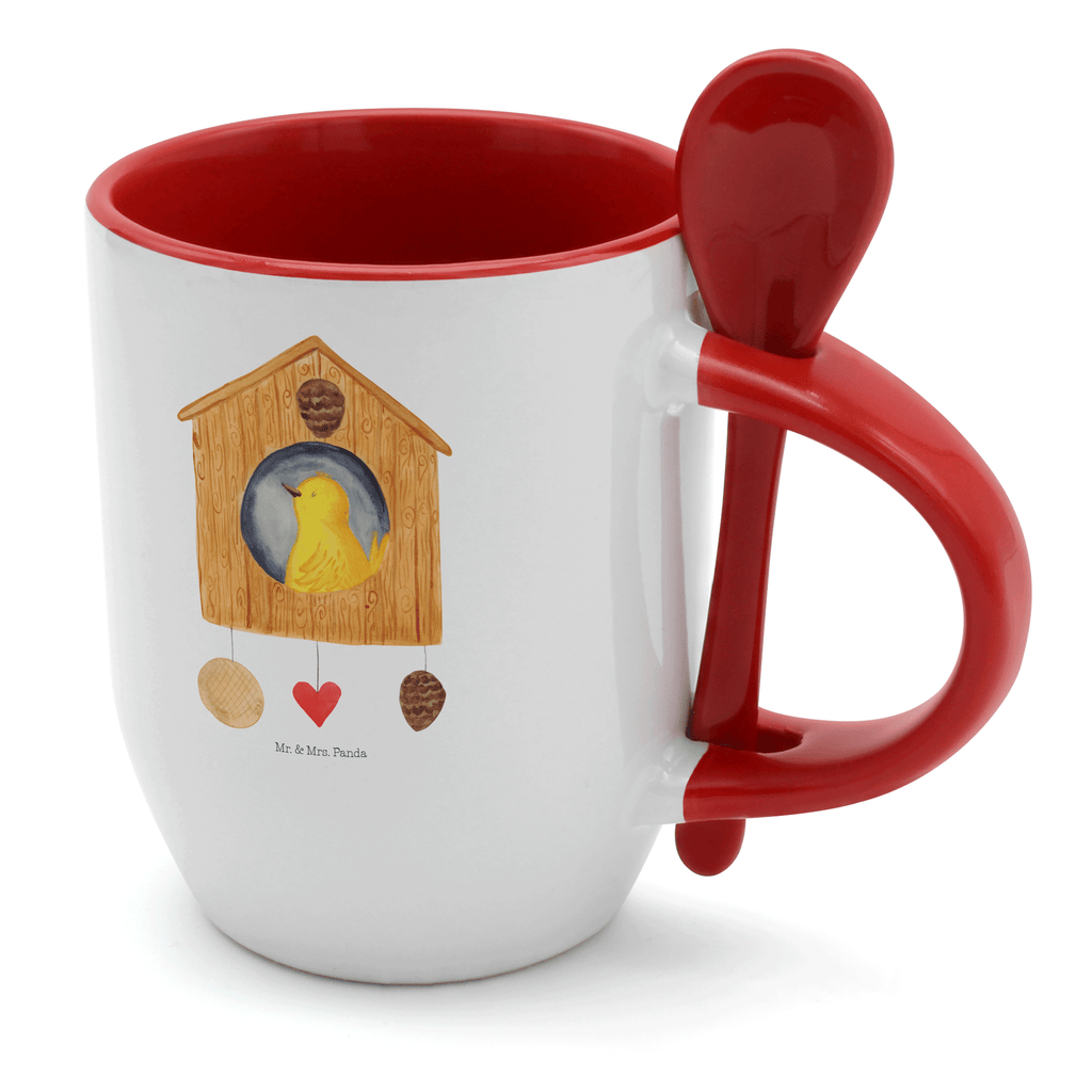Tasse mit Löffel Vogelhaus sweet Home Tasse, Kaffeetasse, Tassen, Tasse mit Spruch, Kaffeebecher, Tasse mit Löffel, Tiermotive, Gute Laune, lustige Sprüche, Tiere, Vogelhaus, Vogel, Home sweet Home, Einzug, Umzug, Geschenk, Einzugsgeschenk, Hausbau, Haus