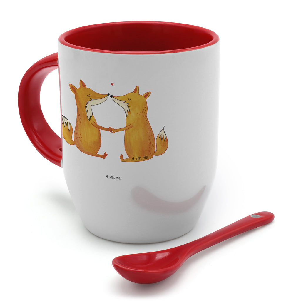 Tasse mit Löffel Füchse Liebe Tasse, Kaffeetasse, Tassen, Tasse mit Spruch, Kaffeebecher, Tasse mit Löffel, Fuchs, Füchse, Fox, Liebe, Liebespaar, Paar, Partner, Freundin, Freund, Ehe, Verlobte, Ehemann, Ehefrau, Liebesbeweis