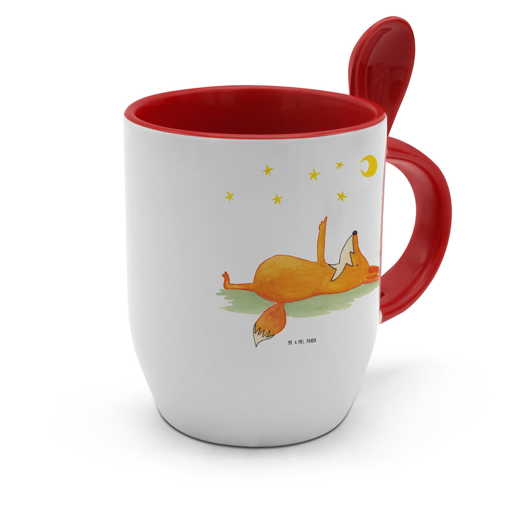 Tasse mit Löffel Fuchs Sterne Tasse, Kaffeetasse, Tassen, Tasse mit Spruch, Kaffeebecher, Tasse mit Löffel, Fuchs, Füchse, tröstende Worte, Spruch positiv, Spruch schön, Romantik, Always Look on the Bright Side of Life