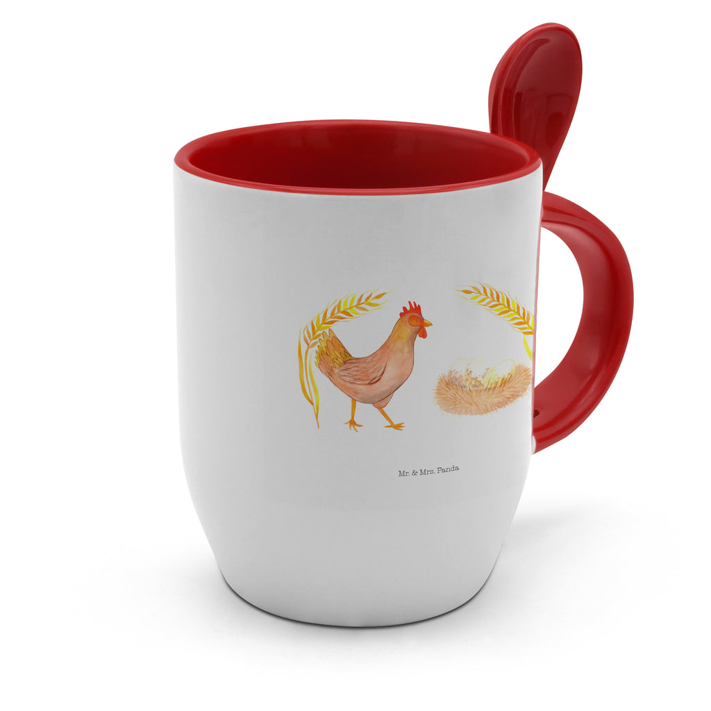 Tasse mit Löffel Huhn stolz Tasse, Kaffeetasse, Tassen, Tasse mit Spruch, Kaffeebecher, Tasse mit Löffel, Bauernhof, Hoftiere, Landwirt, Landwirtin, Hahn, Henne, Hühner, Eier, Hof, Landleben, Motivation, Geburt, Magie, Spruch, Schwangerschaft