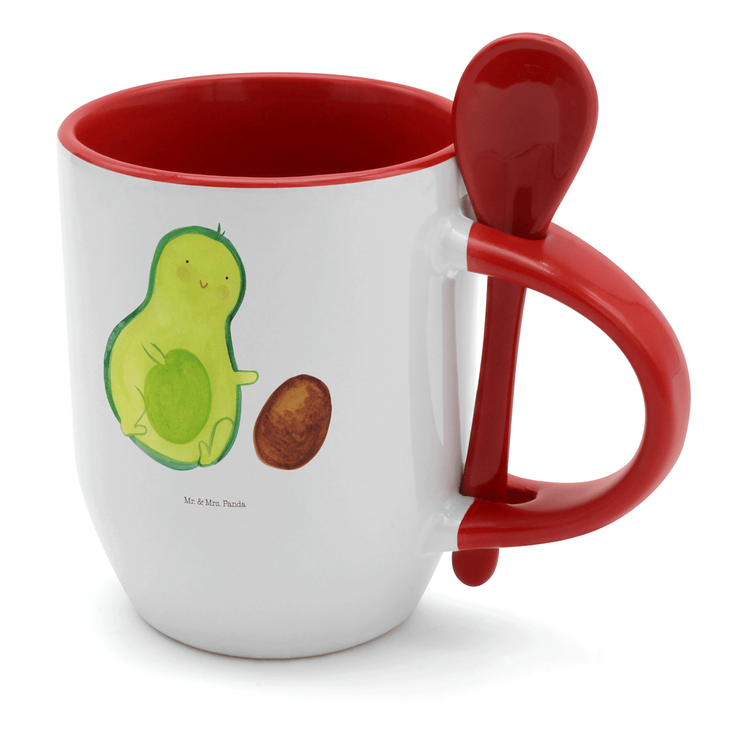 Tasse mit Löffel Avocado rollt Kern Tasse, Kaffeetasse, Tassen, Tasse mit Spruch, Kaffeebecher, Tasse mit Löffel, Avocado, Veggie, Vegan, Gesund, Avocados, Schwanger, Geburt, Geburtstag, Säugling, Kind, erstes Kind, zur Geburt, Schwangerschaft, Babyparty, Baby, große Liebe, Liebe, Love