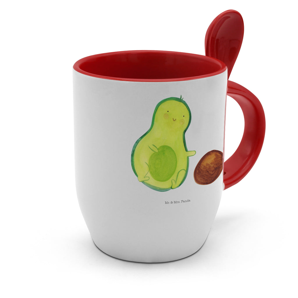 Tasse mit Löffel Avocado rollt Kern Tasse, Kaffeetasse, Tassen, Tasse mit Spruch, Kaffeebecher, Tasse mit Löffel, Avocado, Veggie, Vegan, Gesund, Avocados, Schwanger, Geburt, Geburtstag, Säugling, Kind, erstes Kind, zur Geburt, Schwangerschaft, Babyparty, Baby, große Liebe, Liebe, Love