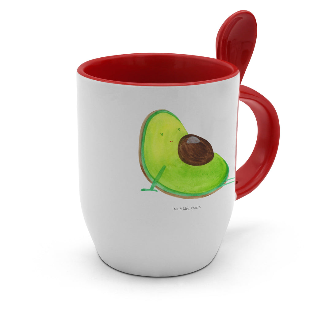 Tasse mit Löffel Avocado schwanger Tasse, Kaffeetasse, Tassen, Tasse mit Spruch, Kaffeebecher, Tasse mit Löffel, Avocado, Veggie, Vegan, Gesund, schwanger, Schwangerschaft, Babyparty, Babyshower