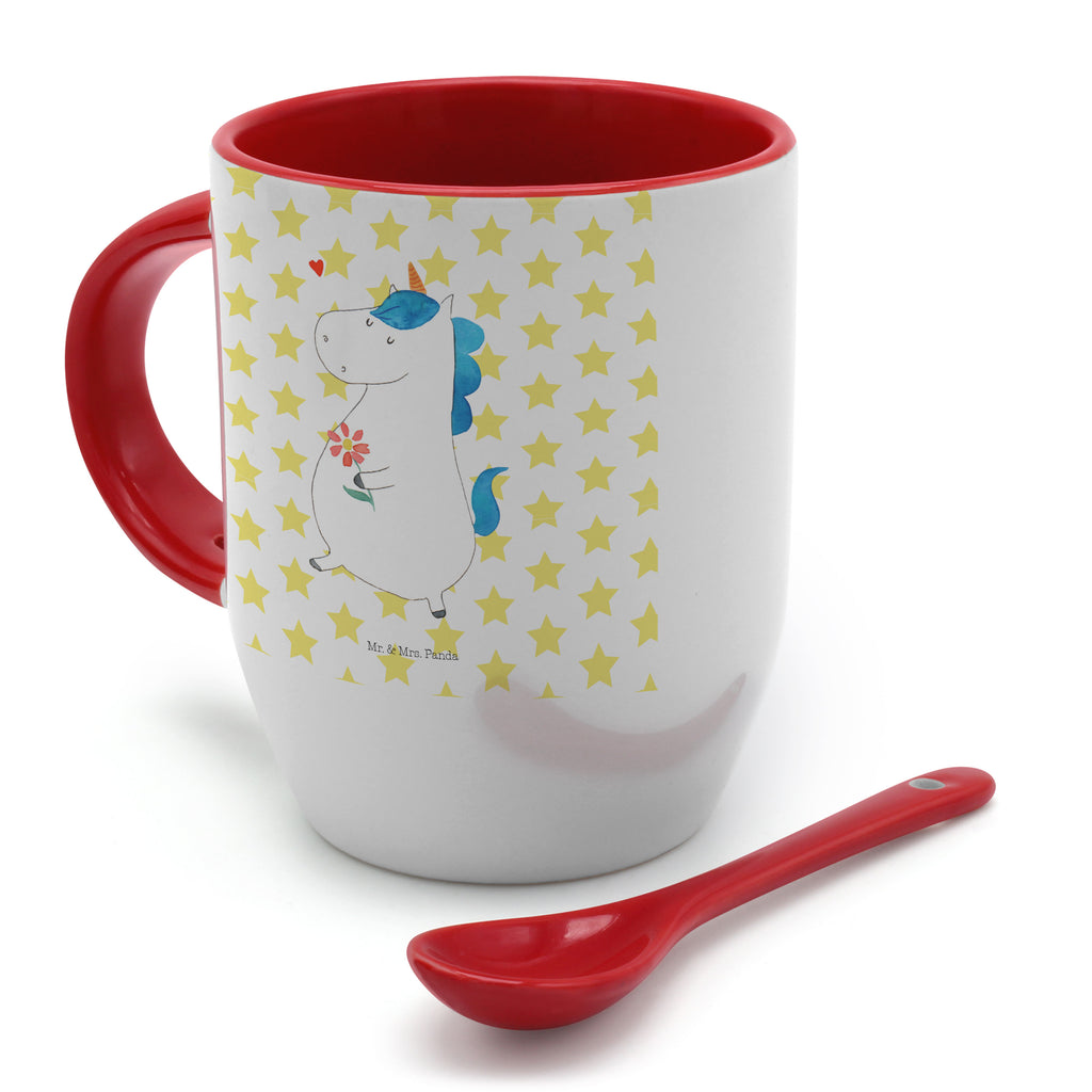 Tasse mit Löffel Einhorn Spaziergang Tasse, Kaffeetasse, Tassen, Tasse mit Spruch, Kaffeebecher, Tasse mit Löffel, Einhorn, Einhörner, Einhorn Deko, Pegasus, Unicorn, Glitzer, Blumen, Spaziergang, Motivation, Gute Laune, Freude, Freundin, Mutter, Schwester