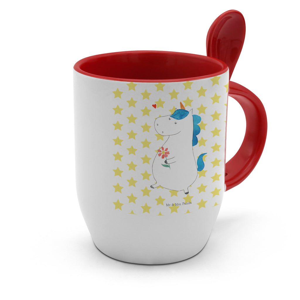 Tasse mit Löffel Einhorn Spaziergang Tasse, Kaffeetasse, Tassen, Tasse mit Spruch, Kaffeebecher, Tasse mit Löffel, Einhorn, Einhörner, Einhorn Deko, Pegasus, Unicorn, Glitzer, Blumen, Spaziergang, Motivation, Gute Laune, Freude, Freundin, Mutter, Schwester