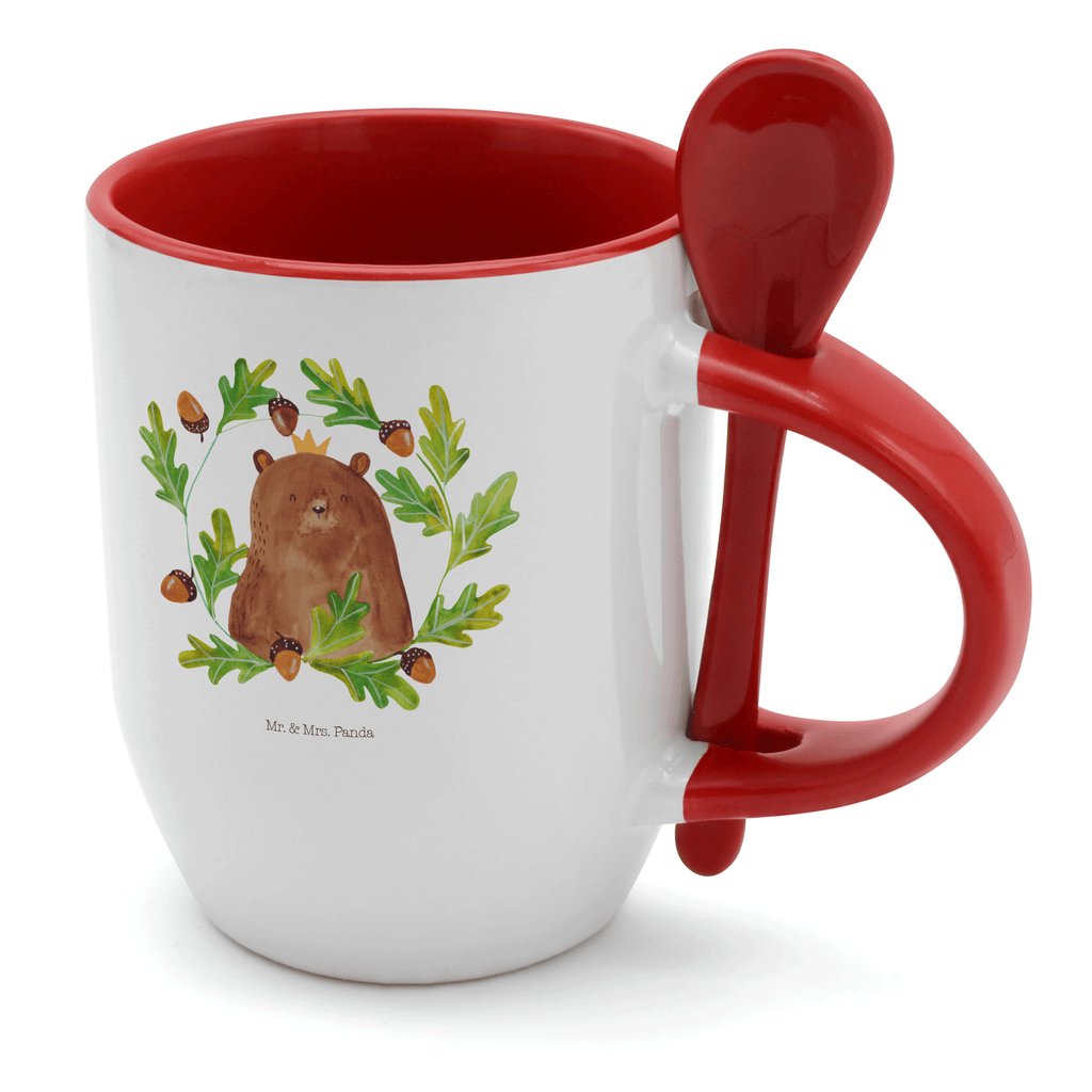 Tasse mit Löffel Bär König Tasse, Kaffeetasse, Tassen, Tasse mit Spruch, Kaffeebecher, Tasse mit Löffel, Bär, Teddy, Teddybär, Papa, Papa Bär, bester Vater, bester Papa, weltbester Papa, Vatertag, Vater, Dad, Daddy, Papi