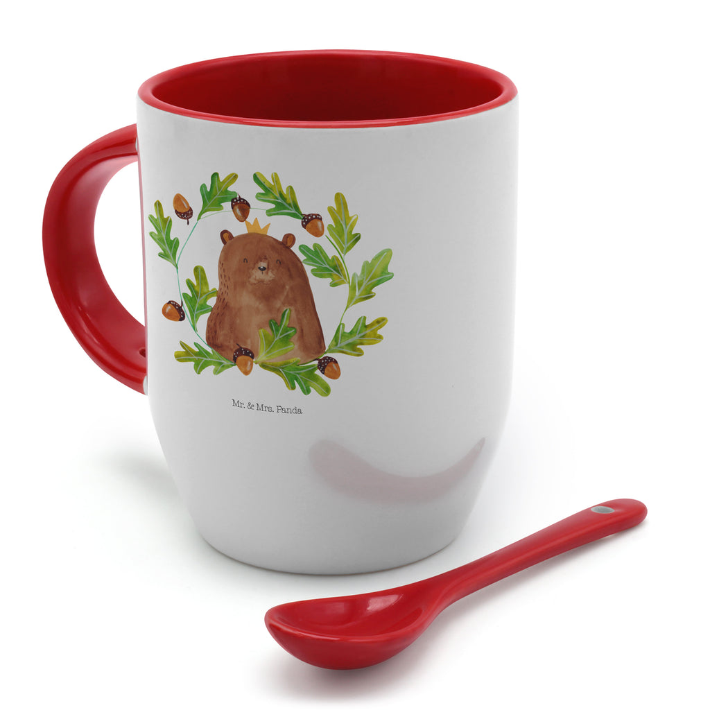 Tasse mit Löffel Bär König Tasse, Kaffeetasse, Tassen, Tasse mit Spruch, Kaffeebecher, Tasse mit Löffel, Bär, Teddy, Teddybär, Papa, Papa Bär, bester Vater, bester Papa, weltbester Papa, Vatertag, Vater, Dad, Daddy, Papi