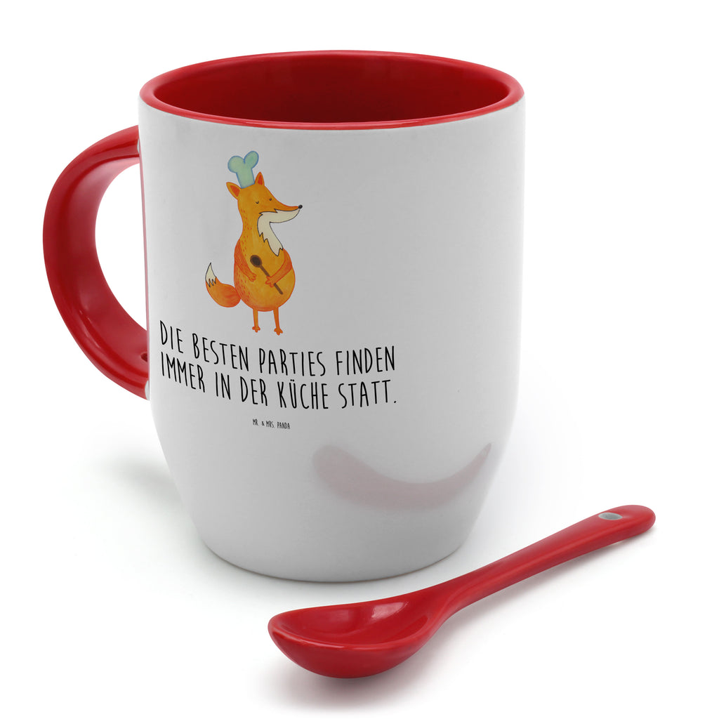 Tasse mit Löffel Fuchs Koch Tasse, Kaffeetasse, Tassen, Tasse mit Spruch, Kaffeebecher, Tasse mit Löffel, Fuchs, Füchse, Koch Geschenk, Küche Spruch, Küche Deko, Köche, Bäcker, Party Spruch, Spruch lustig, witzig