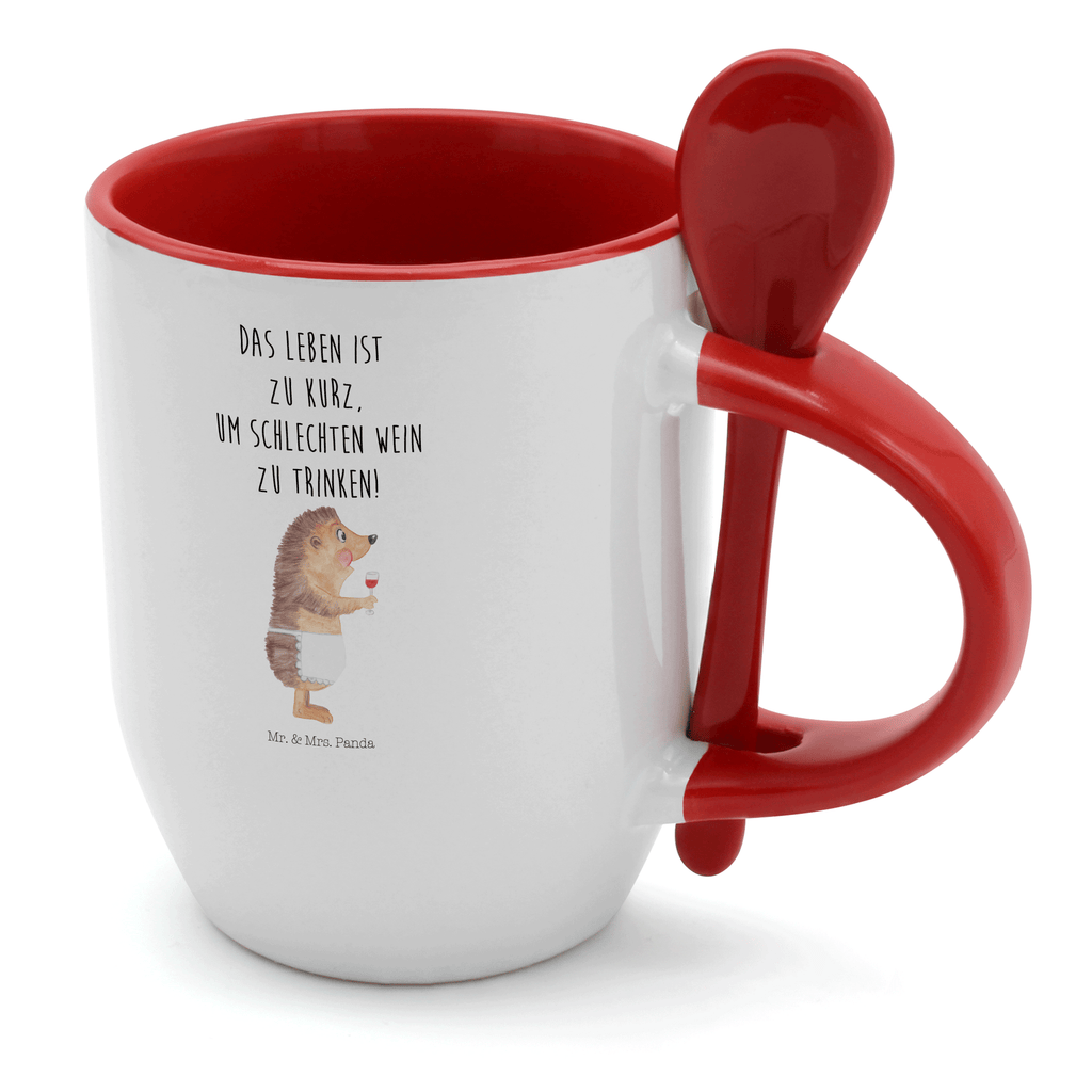 Tasse mit Löffel Igel mit Wein Tasse, Kaffeetasse, Tassen, Tasse mit Spruch, Kaffeebecher, Tasse mit Löffel, Tiermotive, Gute Laune, lustige Sprüche, Tiere, Wein Spruch, Igel, Geschenk Weintrinker, Geschenk Weinliebhaber, Wein Deko, Weinglas, Rotwein, Weißwein, Wein trinken