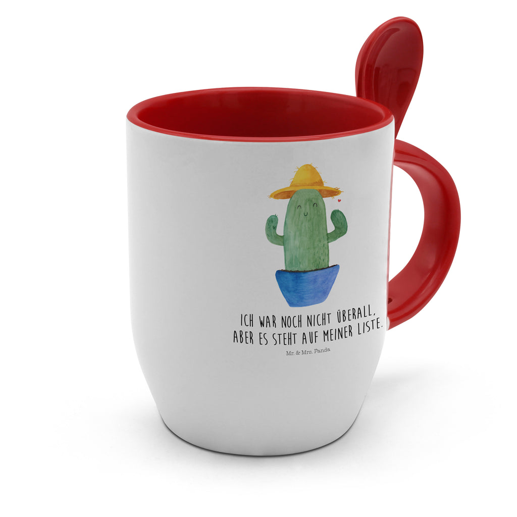 Tasse mit Löffel Kaktus Sonnenhut Tasse, Kaffeetasse, Tassen, Tasse mit Spruch, Kaffeebecher, Tasse mit Löffel, Kaktus, Kakteen, Reisen, Weltreise, Weltenbummler, Reisetagebuch, Städtetrip, Kaktusliebe, Geschenkidee, Spruch, Motivation