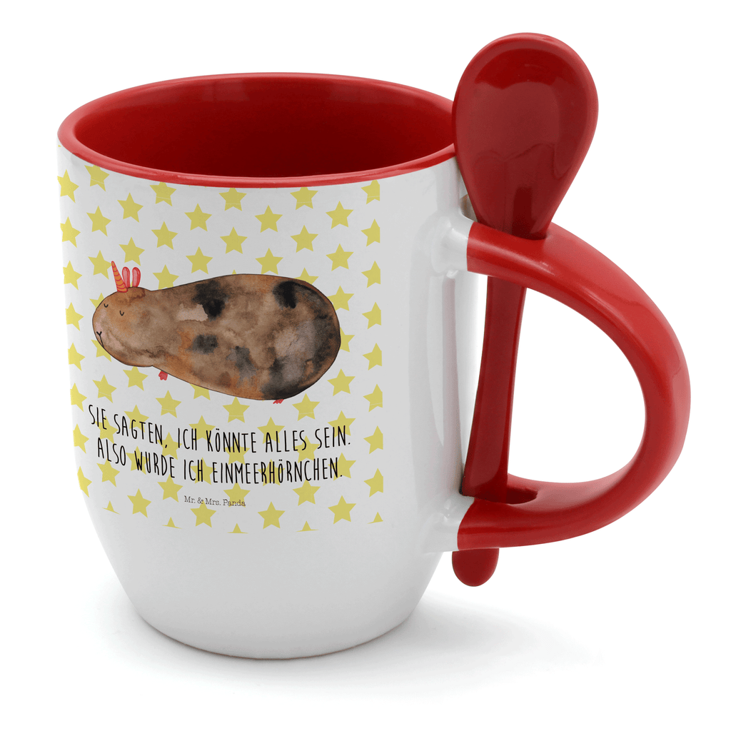 Tasse mit Löffel Meerhörnchen Tasse, Kaffeetasse, Tassen, Tasse mit Spruch, Kaffeebecher, Tasse mit Löffel, Einhorn, Einhörner, Einhorn Deko, Pegasus, Unicorn, Meerhörnchen, Meericorn, Meerschwein, Meerschweinchen