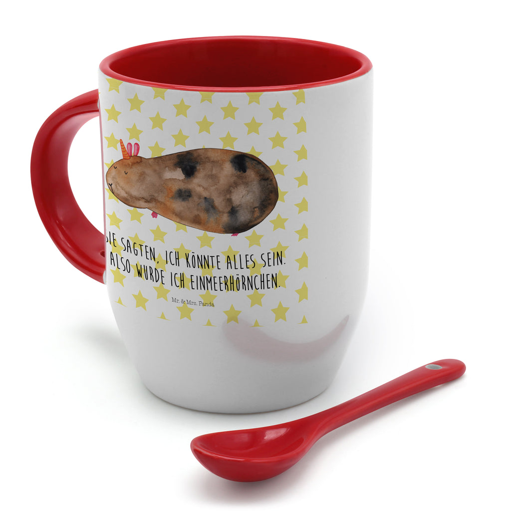 Tasse mit Löffel Meerhörnchen Tasse, Kaffeetasse, Tassen, Tasse mit Spruch, Kaffeebecher, Tasse mit Löffel, Einhorn, Einhörner, Einhorn Deko, Pegasus, Unicorn, Meerhörnchen, Meericorn, Meerschwein, Meerschweinchen