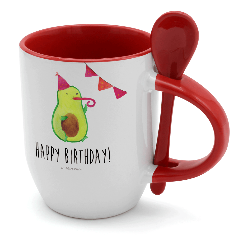 Tasse mit Löffel Avocado Birthday Tasse, Kaffeetasse, Tassen, Tasse mit Spruch, Kaffeebecher, Tasse mit Löffel, Avocado, Veggie, Vegan, Gesund