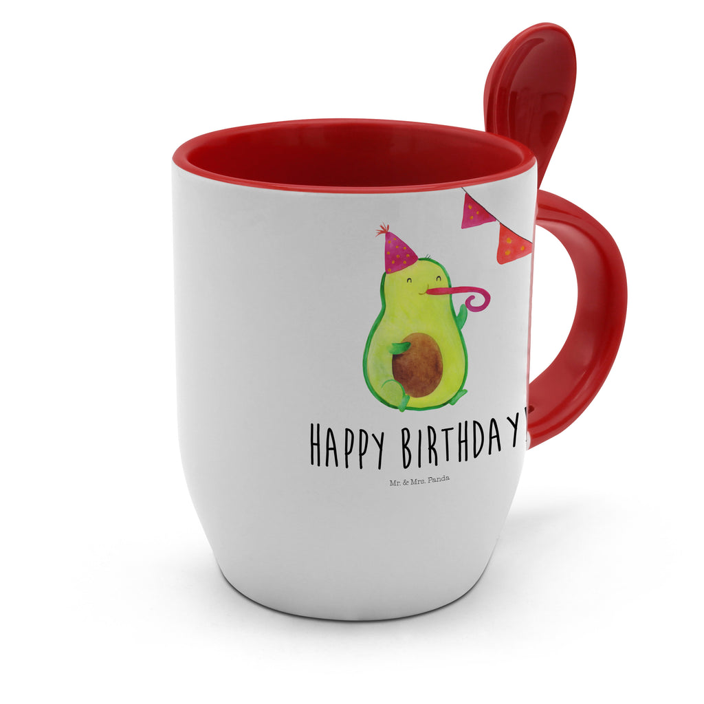 Tasse mit Löffel Avocado Birthday Tasse, Kaffeetasse, Tassen, Tasse mit Spruch, Kaffeebecher, Tasse mit Löffel, Avocado, Veggie, Vegan, Gesund