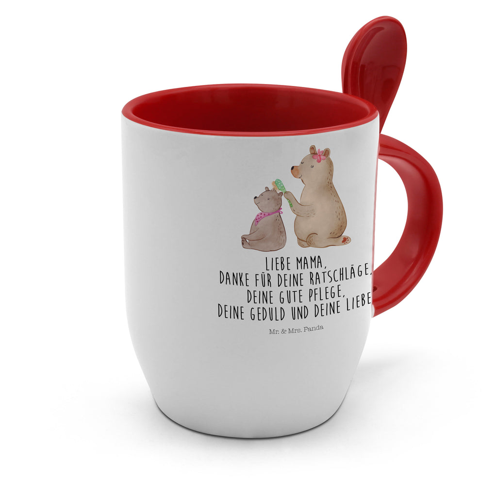 Tasse mit Löffel Bär mit Kind Tasse, Kaffeetasse, Tassen, Tasse mit Spruch, Kaffeebecher, Tasse mit Löffel, Familie, Vatertag, Muttertag, Bruder, Schwester, Mama, Papa, Oma, Opa, Geschenk, Mutti, Mutter