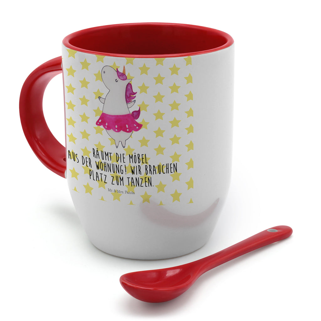Tasse mit Löffel Einhorn Ballerina Tasse, Kaffeetasse, Tassen, Tasse mit Spruch, Kaffeebecher, Tasse mit Löffel, Einhorn, Einhörner, Einhorn Deko, Pegasus, Unicorn, Tanzen, Ballerina, Party, Wohnung, Spaß, Feiern, Geburtstag, Tänzerin, Lebenslust, Lebensfreude