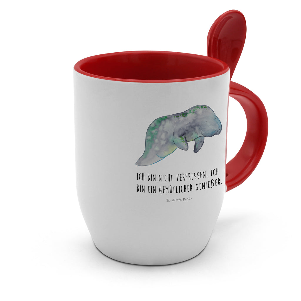 Tasse mit Löffel Seekuh chillt Tasse, Kaffeetasse, Tassen, Tasse mit Spruch, Kaffeebecher, Tasse mit Löffel, Meerestiere, Meer, Urlaub, Seekuh, Seekühe, Diät, Abnehmen, Zucker, Diätwahn, Essen, Süßigkeiten