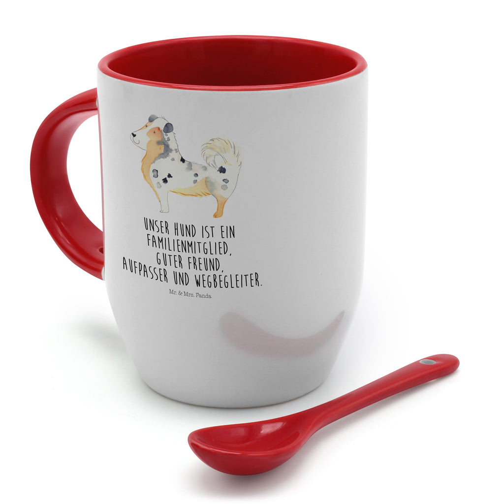 Tasse mit Löffel Australien Shepherd Tasse, Kaffeetasse, Tassen, Tasse mit Spruch, Kaffeebecher, Tasse mit Löffel, Hund, Hundemotiv, Haustier, Hunderasse, Tierliebhaber, Hundebesitzer, Sprüche, Australien Shepherd, Shepherd, Hundeliebe, Familienhund, Spruch
