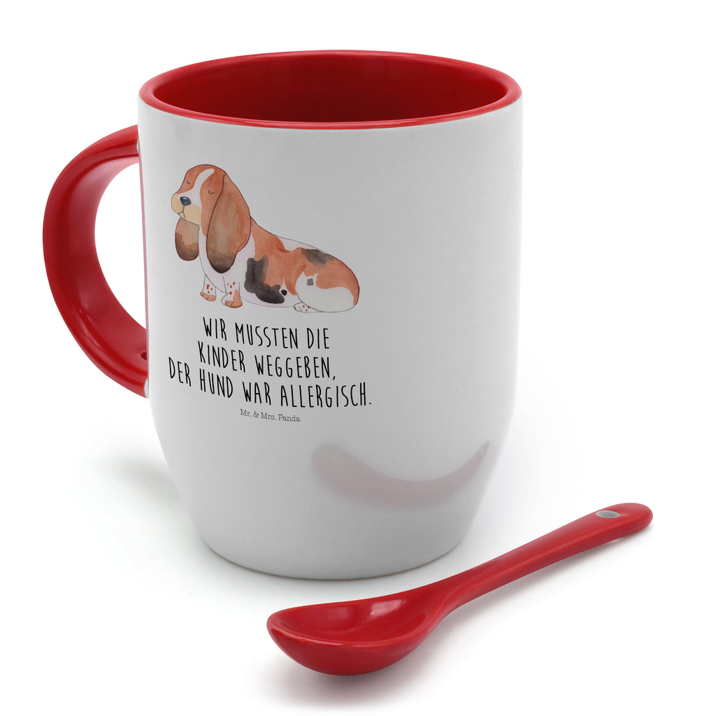 Tasse mit Löffel Hund Basset Hound Tasse, Kaffeetasse, Tassen, Tasse mit Spruch, Kaffeebecher, Tasse mit Löffel, Hund, Hundemotiv, Haustier, Hunderasse, Tierliebhaber, Hundebesitzer, Sprüche, Basset Hound, Basset, Hundeliebe, kinderlos