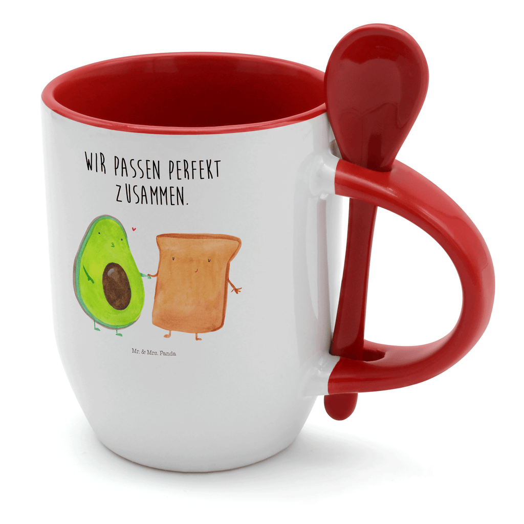 Tasse mit Löffel Avocado + Toast Tasse, Kaffeetasse, Tassen, Tasse mit Spruch, Kaffeebecher, Tasse mit Löffel, Avocado, Veggie, Vegan, Gesund, Toast, Toastbrot, Liebespaar, Pärchen, Freund, Freundin, Verlobt, Verlobungsparty, Hochzeit, Hochzeitsgeschenk, Jahrestag, Jahrestagsgeschenk