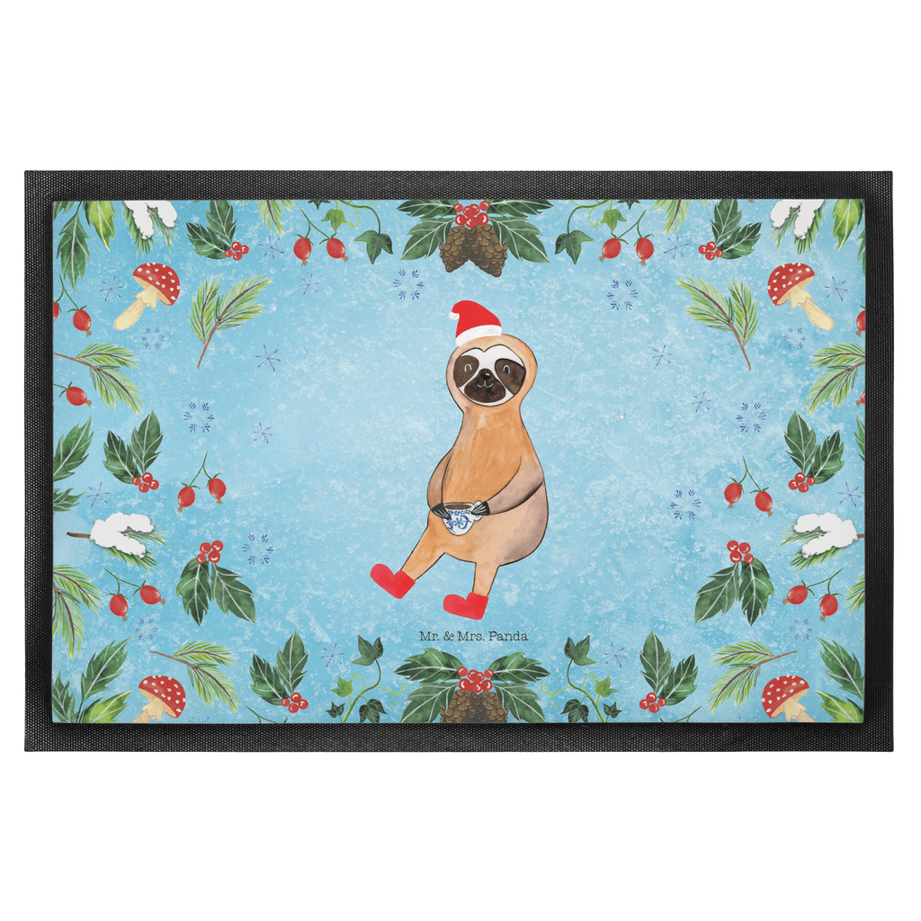 Fußmatte Faultier Kakao  Türvorleger, Schmutzmatte, Fußabtreter, Matte, Schmutzfänger, Fußabstreifer, Schmutzfangmatte, Türmatte, Motivfußmatte,  Haustürmatte, Vorleger  Winter, Weihnachten, Weihnachtsdeko, Nikolaus, Advent, Heiligabend, Wintermotiv