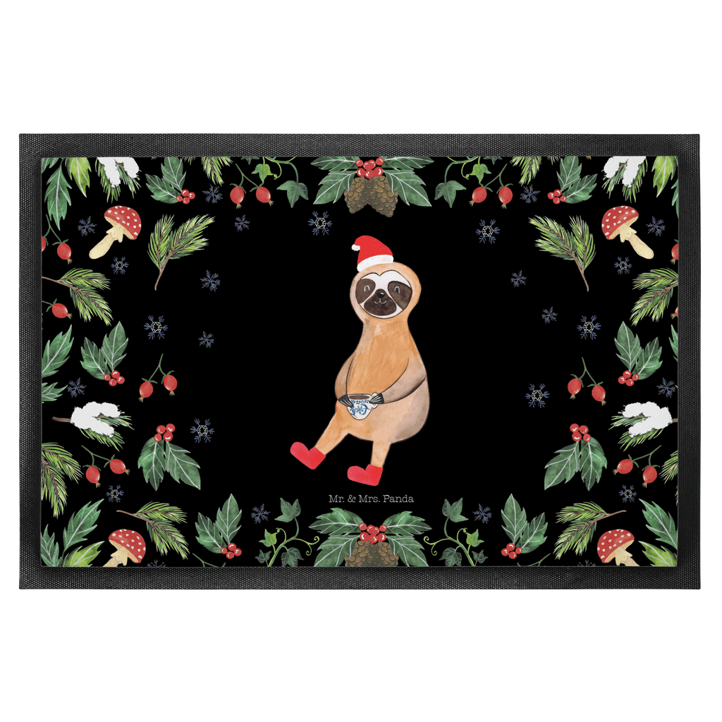 Fußmatte Faultier Kakao  Türvorleger, Schmutzmatte, Fußabtreter, Matte, Schmutzfänger, Fußabstreifer, Schmutzfangmatte, Türmatte, Motivfußmatte,  Haustürmatte, Vorleger  Winter, Weihnachten, Weihnachtsdeko, Nikolaus, Advent, Heiligabend, Wintermotiv