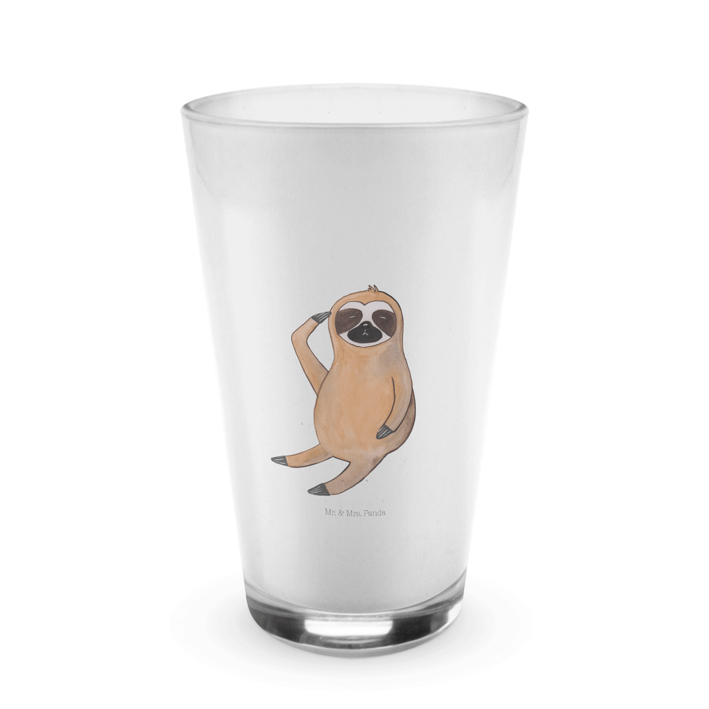 Glas Faultier Vogel zeigen Cappuccino Glas, Glas, Cappuccino Tasse, Latte Macchiato, Faultier, Faultier Geschenk, Faultier Deko, Faultiere, faul, Lieblingstier, Spinner, früher Vogel, der frühe Vogel, Frühaufsteher, Morgenmuffel, Vogel, Faultierwelt