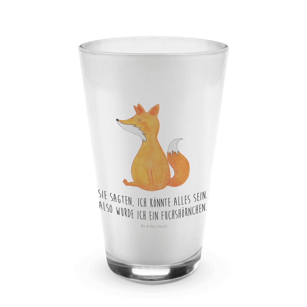 Glas Fuchshörnchen Cappuccino Glas, Glas, Cappuccino Tasse, Latte Macchiato, Einhorn, Einhörner, Einhorn Deko, Pegasus, Unicorn, Fuchs, Unicorns, Fuchshörnchen, Fuchshorn, Foxycorn, Füchse