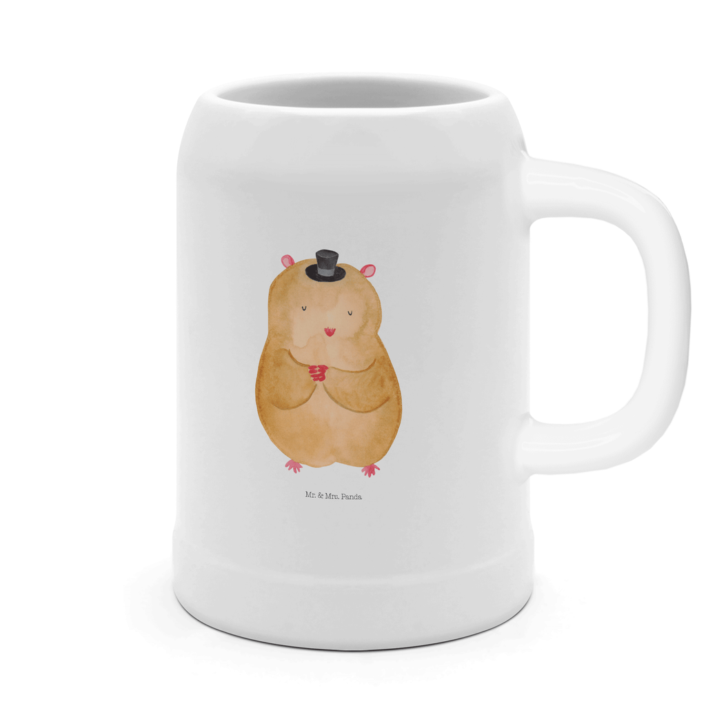 Bierkrug Hamster mit Hut Bierkrug, Bierkrüge, Bierkrug Steingut, Steinkrüge, 0, 5 l, 500ml, Krug, Tiermotive, Gute Laune, lustige Sprüche, Tiere, Hamster, Hut, Magier, Zylinder, Zwerghamster, Zauberer, Houdini