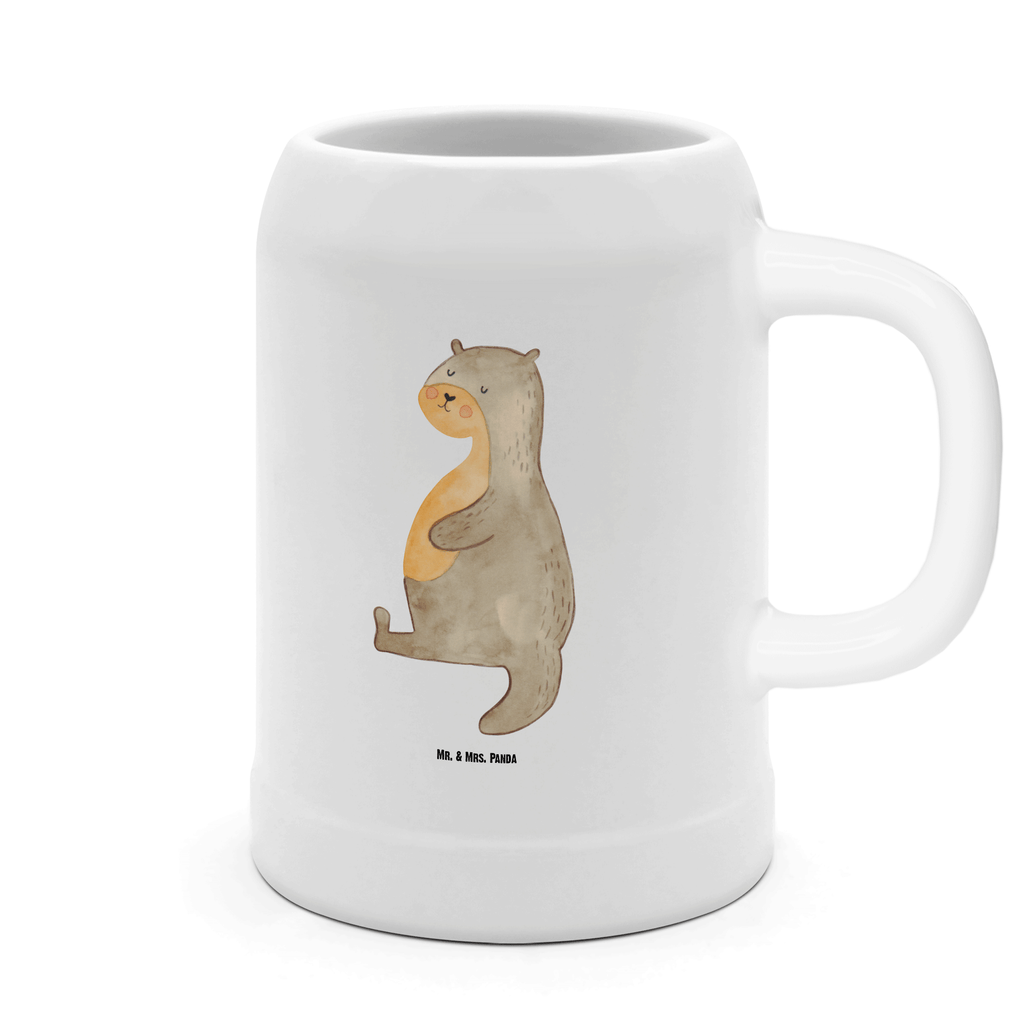 Bierkrug Otter Bauch Bierkrug, Bierkrüge, Bierkrug Steingut, Steinkrüge, 0, 5 l, 500ml, Krug, Otter, Fischotter, Seeotter, Otter Seeotter See Otter