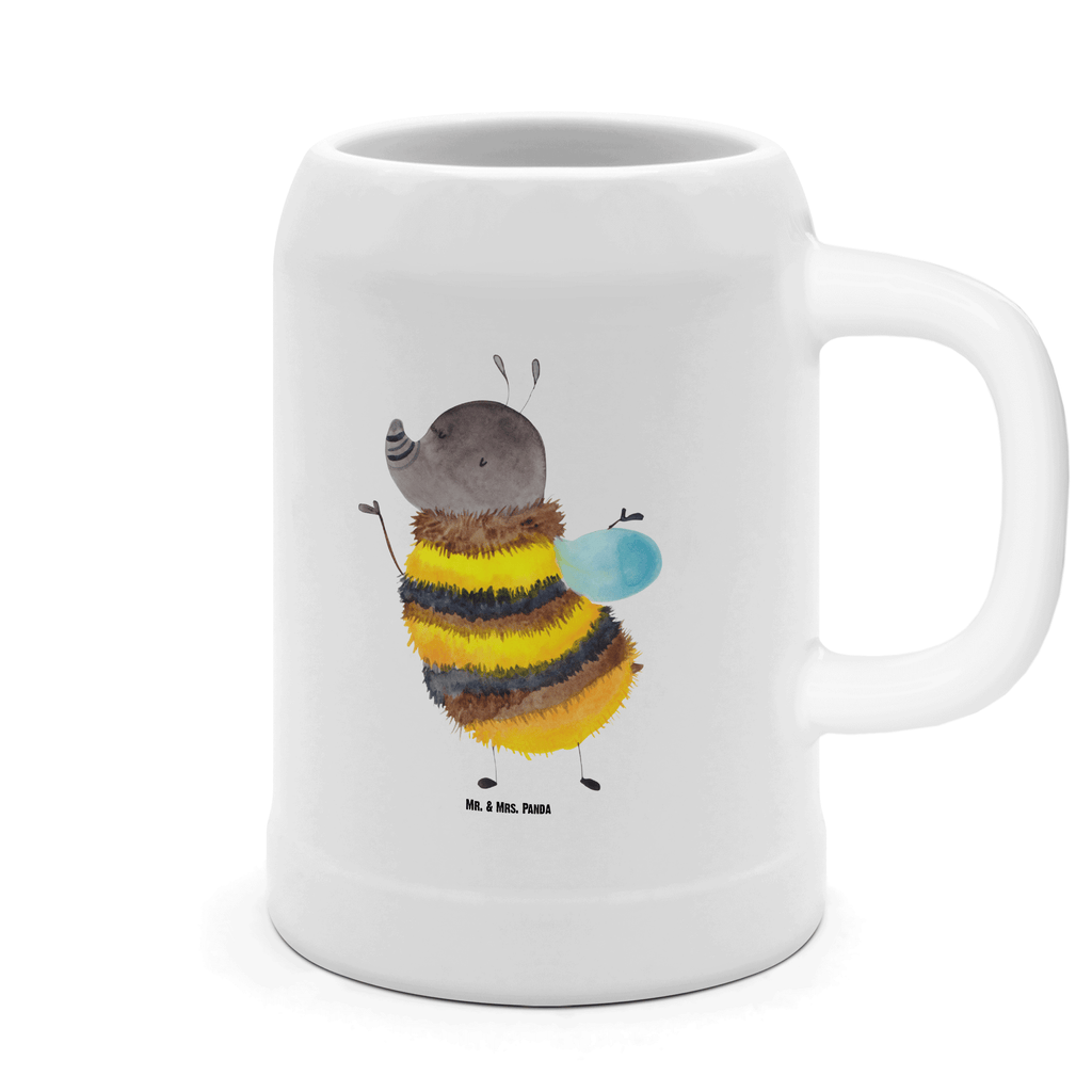 Bierkrug Hummel flauschig Bierkrug, Bierkrüge, Bierkrug Steingut, Steinkrüge, 0, 5 l, 500ml, Krug, Tiermotive, Gute Laune, lustige Sprüche, Tiere, Hummel, Flauschig, Biene, Blume, Natur