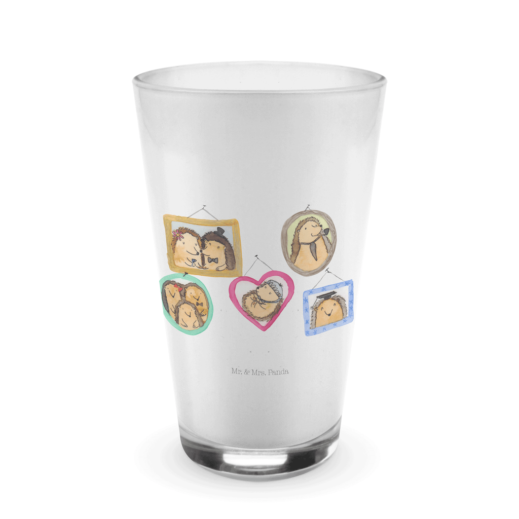 Glas Igel Familie Cappuccino Glas, Glas, Cappuccino Tasse, Latte Macchiato, Familie, Vatertag, Muttertag, Bruder, Schwester, Mama, Papa, Oma, Opa, Liebe, Igel, Bilder, Zusammenhalt, Glück