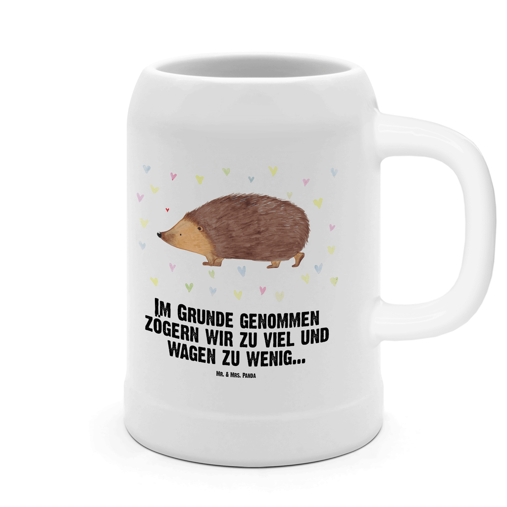 Bierkrug Igel Herzen Bierkrug, Bierkrüge, Bierkrug Steingut, Steinkrüge, 0, 5 l, 500ml, Krug, Tiermotive, Gute Laune, lustige Sprüche, Tiere, Liebe, Herz, Herzen, Igel, Vertrauen, Kuss, Leben