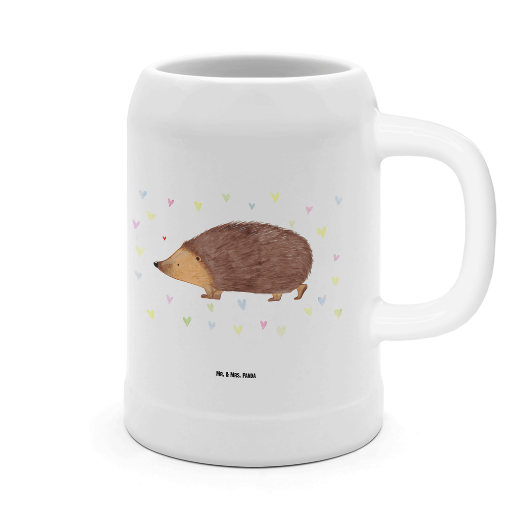 Bierkrug Igel Herzen Bierkrug, Bierkrüge, Bierkrug Steingut, Steinkrüge, 0, 5 l, 500ml, Krug, Tiermotive, Gute Laune, lustige Sprüche, Tiere, Liebe, Herz, Herzen, Igel, Vertrauen, Kuss, Leben