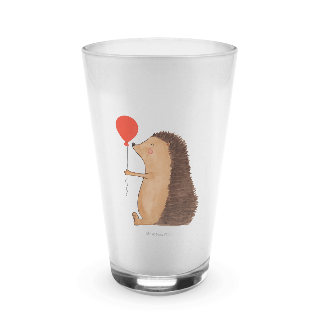 Glas Igel mit Luftballon Cappuccino Glas, Glas, Cappuccino Tasse, Latte Macchiato, Tiermotive, Gute Laune, lustige Sprüche, Tiere, Igel, Geburtstag, Herzlichen Glückwunsch, Glückwunsch, Geburtstagskind, Ballon, Happy Birthday
