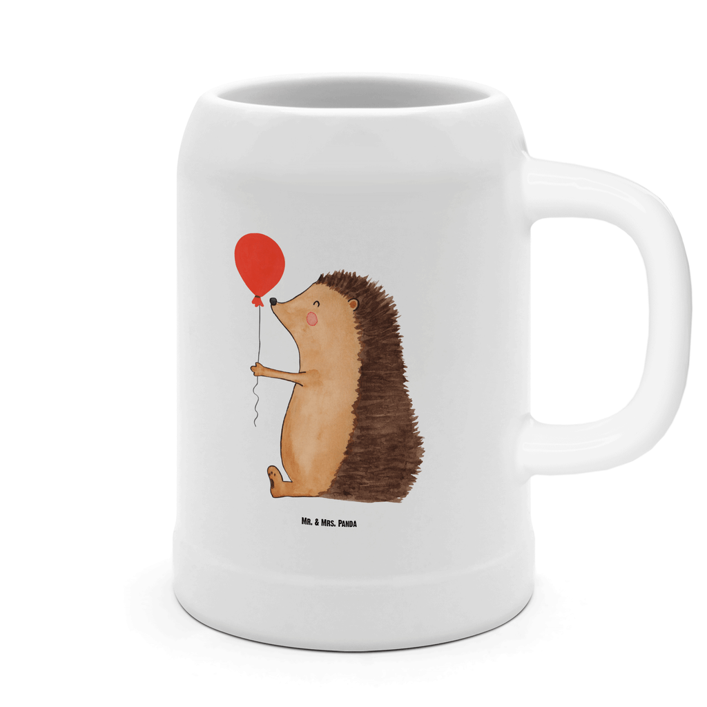 Bierkrug Igel mit Luftballon Igel, Geburtstag, Herzlichen Glückwunsch, Glückwunsch, Geburtstagskind, Ballon, Happy Birthday Bierkrug, Bierkrüge, Bierkrug Steingut, Steinkrüge, 0,5 l, 500ml, Krug  süße Tiermotive, gute Laune, lustige Sprüche, Tiere