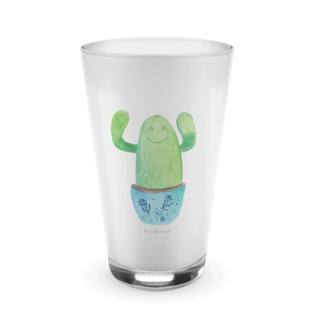 Glas Kaktus Happy Cappuccino Glas, Glas, Cappuccino Tasse, Latte Macchiato, Kaktus, Kakteen, Motivation, Spruch, lustig, Kindersicherung, Neustart, Büro, Büroalltag, Kollege, Kollegin, Freundin, Mutter, Familie, Ausbildung
