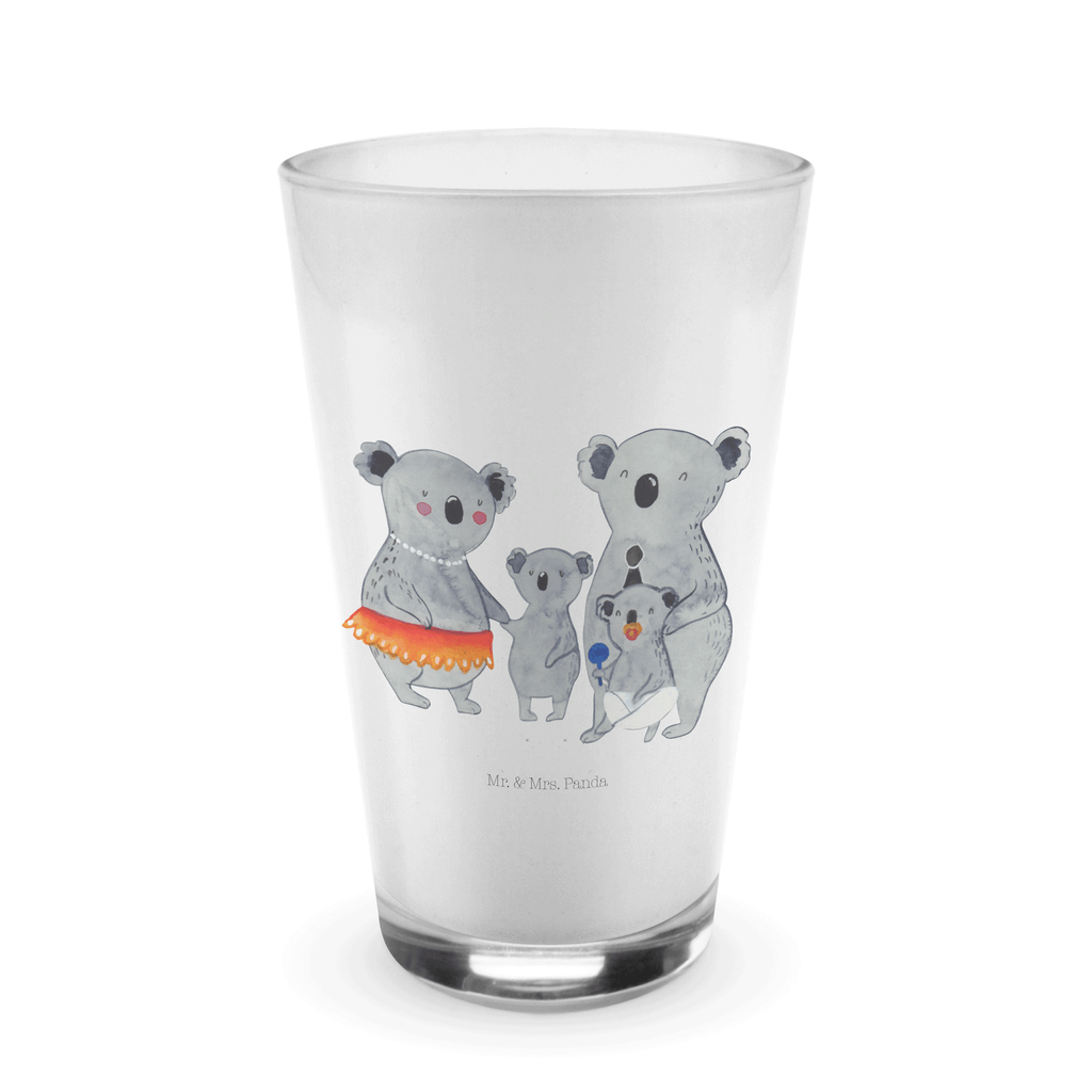Glas Koala Familie Cappuccino Glas, Glas, Cappuccino Tasse, Latte Macchiato, Familie, Vatertag, Muttertag, Bruder, Schwester, Mama, Papa, Oma, Opa, Koala, Koalas, Family, Kinder, Geschwister, Familienleben